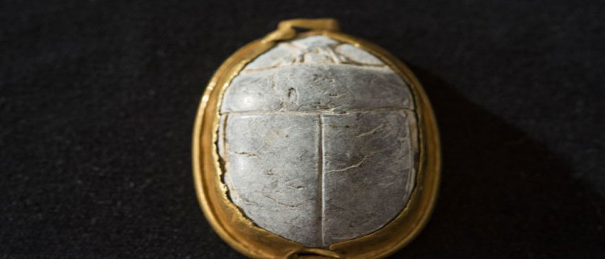A 3,700-year-old scarab seal found by a birdwatcher at Tel Dor, in northern Israel, dated to the 13th Dynasty. (Tel Dor Excavations, courtesy)