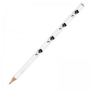 Bleistift "Nofretete" weiß mit schwarz