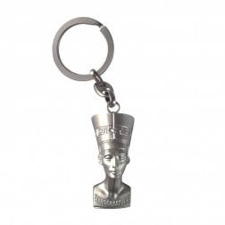 Keychain "Nefertiti" silver-coloured frosted